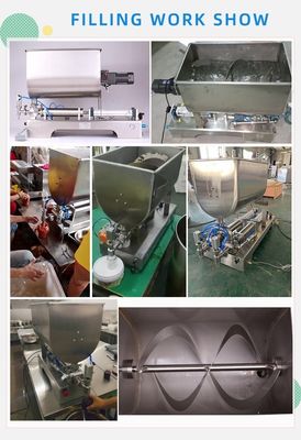 熱機とミキサー付きの200BPH半自動気圧液体充填機